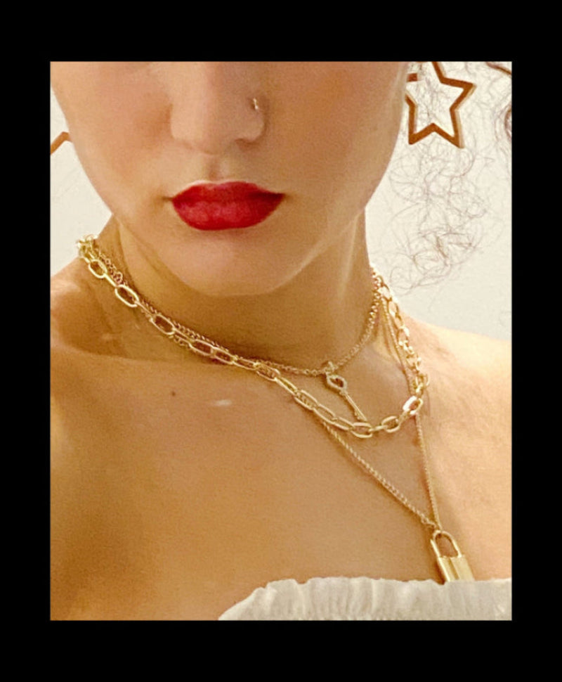 Layered Locket & Key Necklace